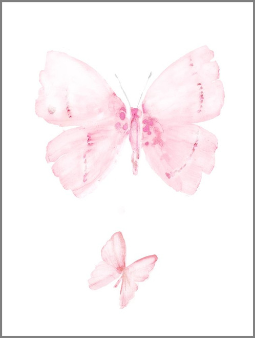 Pink Butterflys II Poster Print by PI Juvenile PI Juvenile # PJ002A