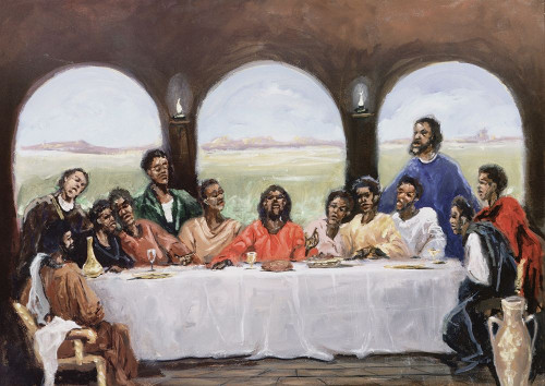 Black Last Supper Poster Print by Unknown Unknown # PD101950