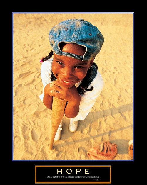 Hope - Girls Baseball Poster Print by Unknown Unknown # PE101741