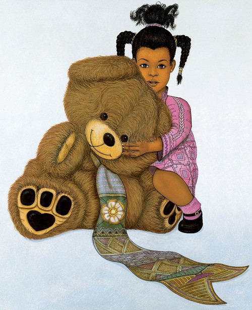 Girl and Teddy Bear Poster Print by Unknown Unknown # PE101296