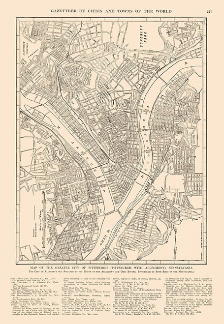 Pittsburgh  Pennsylvania - Reynold 1921 Poster Print by Reynold Reynold # PAPI0008
