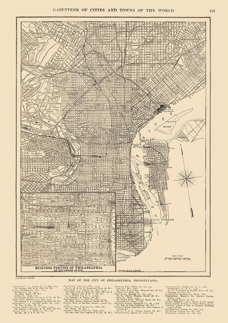 Philadelphia  Pennsylvania - Reynold 1921 Poster Print by Reynold Reynold # PAPH0020