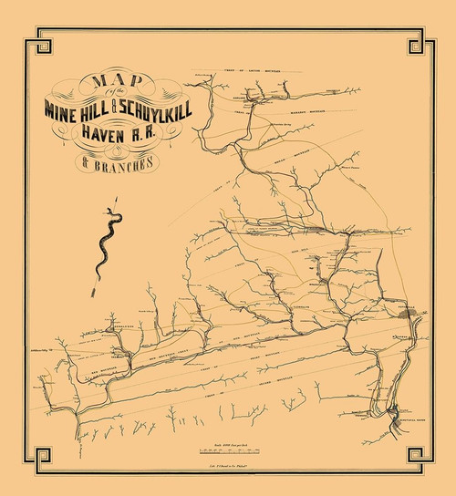 Mine Hill and Schuylkill Haven Railroad 1857 Poster Print by Duval Duval # PAMI0004