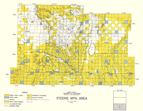 Steens Mountain Southern Oregon - DOI 1970 Poster Print by DOI DOI # ORST0001