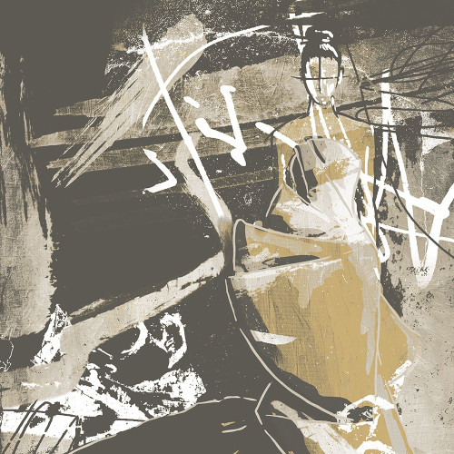 Beige Abstract Dress Poster Print by OnRei OnRei # ONSQ219A