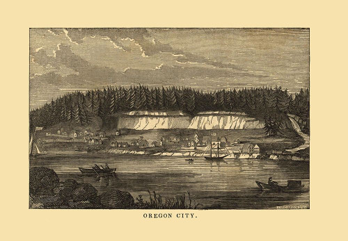 Oregon City Oregon - Richardson 1850 Poster Print by Richardson Richardson # OROR0001