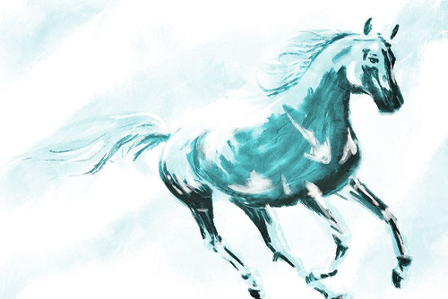Running Horse Paint Poster Print by OnRei OnRei # ONRC276B