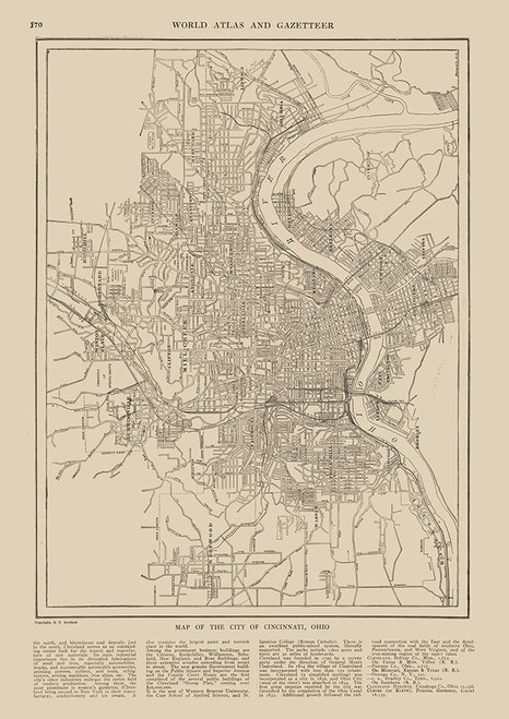 Cincinnati  Ohio - Reynold 1921 Poster Print by Reynold Reynold # OHCI0012