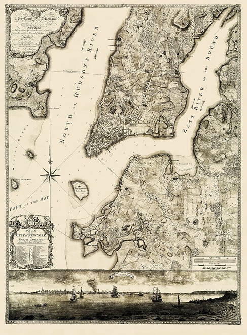 New York New York Landowner - Jefferys 1776 Poster Print by Jefferys Jefferys # NYNE0005