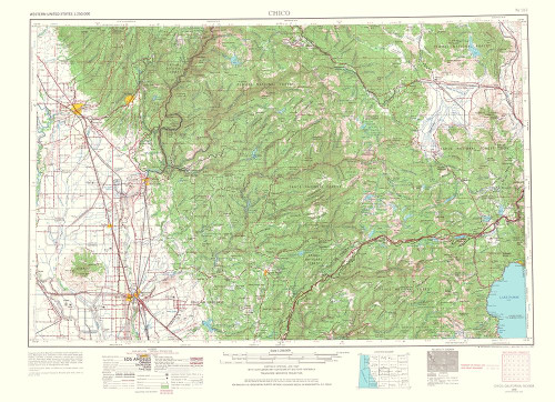 Chico California Nevada Quad - USGS 1967 Poster Print by USGS USGS # NVCH0001