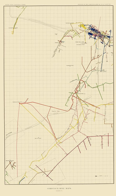 Comstock Mine Number Seven Nevada - Becker 1882 Poster Print by Becker Becker # NVCO0015