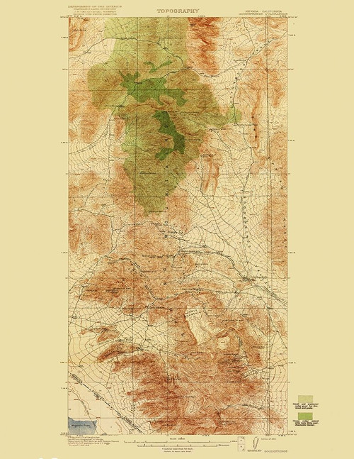 Goodsprings California Nevada Quad - USGS 1919 Poster Print by USGS USGS # NVGO0002