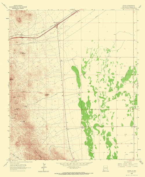 Steins New Mexico Quad - USGS 1965 Poster Print by USGS USGS # NMST0001