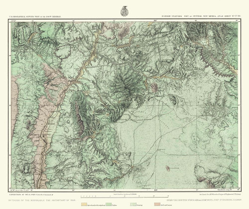 Central New Mexico Economic Sheet - US Army 1877 Poster Print by US Army US Army # NMZZ0020