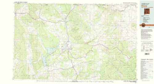Chama New Mexico Colorado Quad - USGS 1981 Poster Print by USGS USGS # NMCH0001