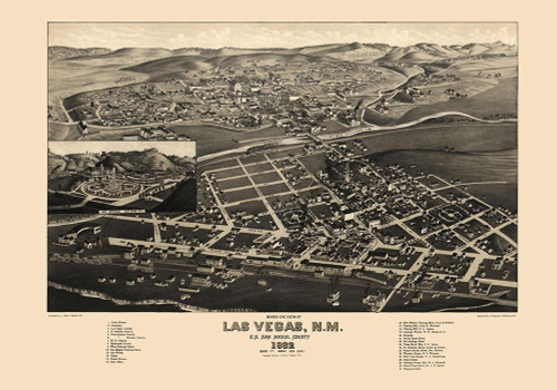 Las Vegas New Mexico - Stoner 1882 Poster Print by Stoner Stoner # NMLA0001