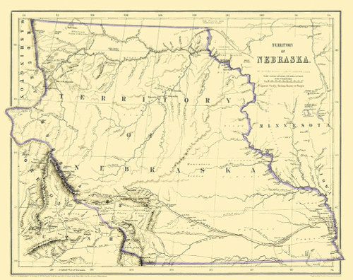 Nebraska Territory - Rogers 1857 Poster Print by Rogers Rogers # NEZZ0002