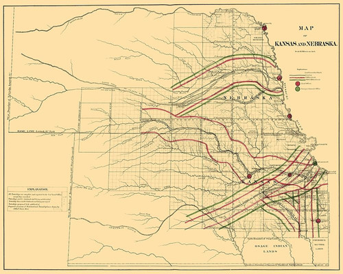 Kansas, Nebraska Railroads - LOC 1865 Poster Print by LOC LOC # NEZZ0017