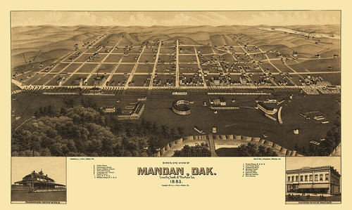 Mandan North Dakota - Stoner 1883 Poster Print by Stoner Stoner # NDMA0001
