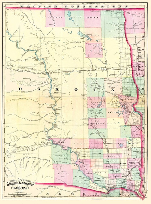 Dakota Territory - Asher  1874 Poster Print by Asher Asher # NDZZ0001
