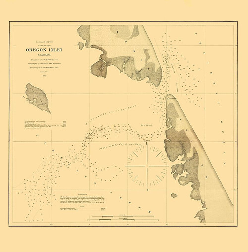 Oregon Inlet - USCS 1862 Poster Print by USCS USCS # NCOR0001