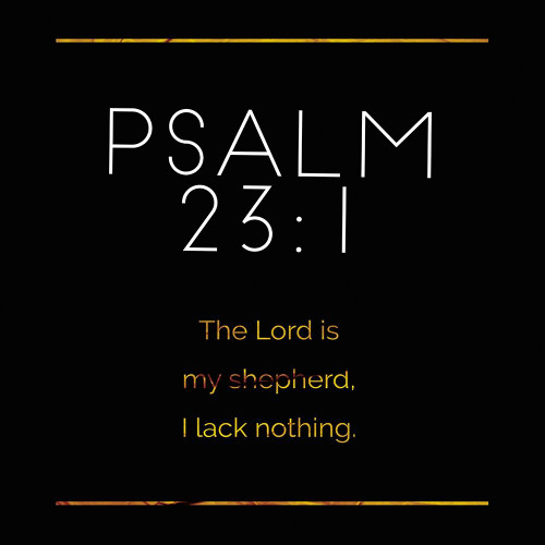 New Psalm Gold Reverse Poster Print by Milli Villa # MVSQ628B2