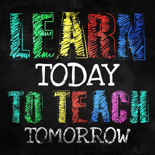 Learn To Teach Poster Print by Milli Villa # MVSQ592A