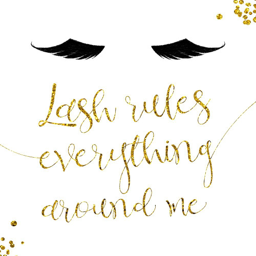 Lash Rules Everything Around Me Poster Print by Milli Villa # MVSQ627A