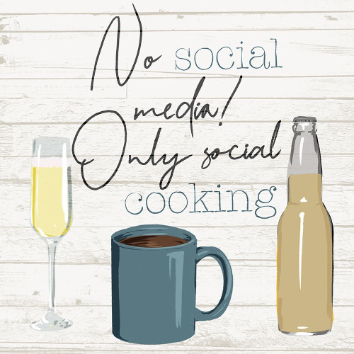 No Social Media Poster Print by Milli Villa # MVSQ588B