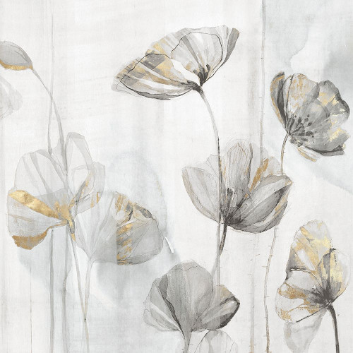 Silver Poppies I Poster Print by Maya Woods # MW147A