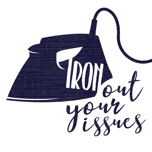 Iron Out Dark Blue Poster Print by Mlli Villa # MVSQ543A2