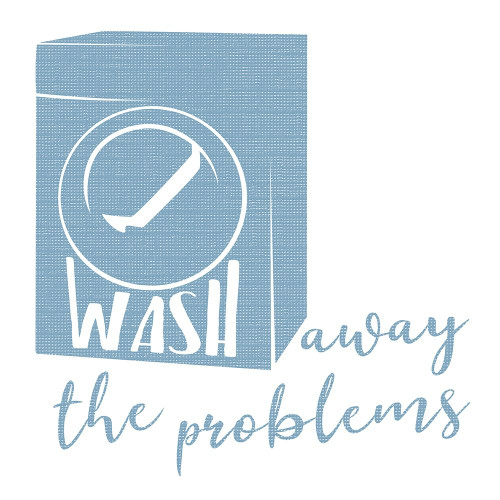 Wash Away Blue Poster Print by Mlli Villa # MVSQ543B