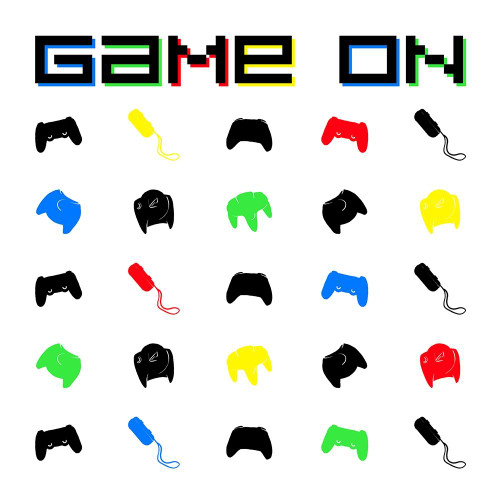 Game On Controls Poster Print by Mlli Villa # MVSQ536A
