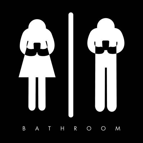 Bathroom Time Reverse Poster Print by Mlli Villa # MVSQ524B