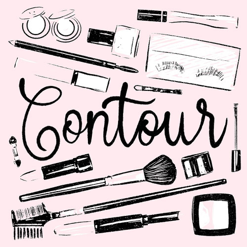 Contour Of Pink Poster Print by Mlli Villa # MVSQ495C