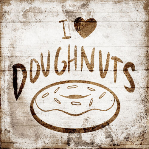 I Love Doughnuts Poster Print by Mlli Villa # MVSQ478B