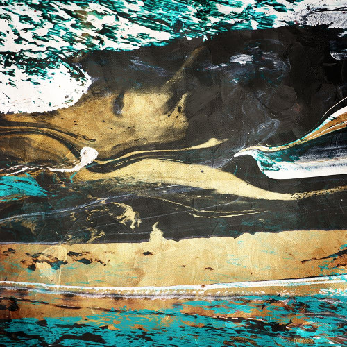 Teal Desert Poster Print by Mlli Villa # MVSQ471A