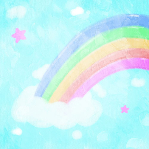 Rainbow Poster Print by Mlli Villa # MVSQ446B