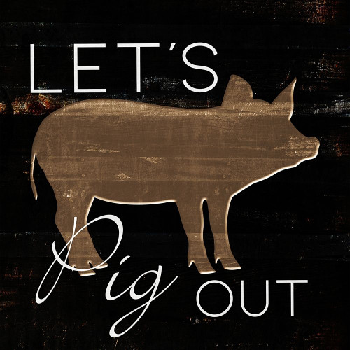 Lets Pig Out Poster Print by Mlli Villa # MVSQ461A