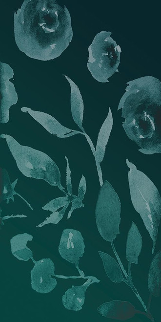 Teal Florals In The Wind Poster Print by Milli Villa # MVRN119A2