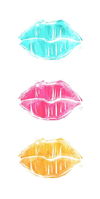 Her Lips Again Poster Print by Mlli Villa # MVRN100B