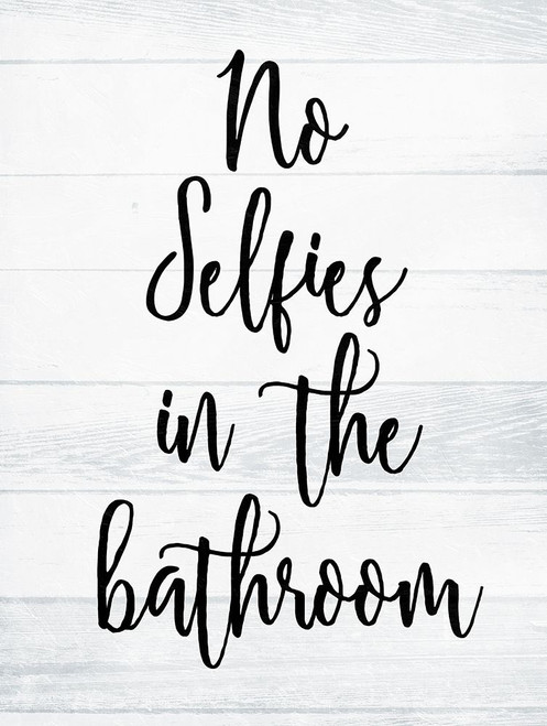 No Selfies White Wash Poster Print by Milli Villa # MVRC672B