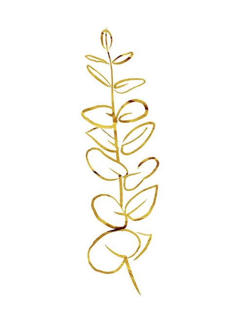 Simple Gold Flowers 3 Poster Print by Milli Villa # MVRC675C