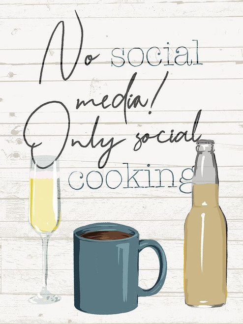 No Social Media Poster Print by Milli Villa # MVRC663B