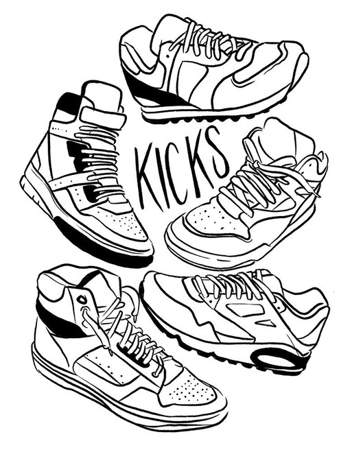 Retro Kicks Poster Print by Milli Villa # MVRC640B
