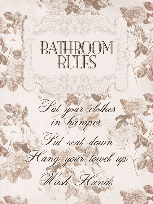 Bathrrom Rules 2 Poster Print by Milli Villa # MVRC618F