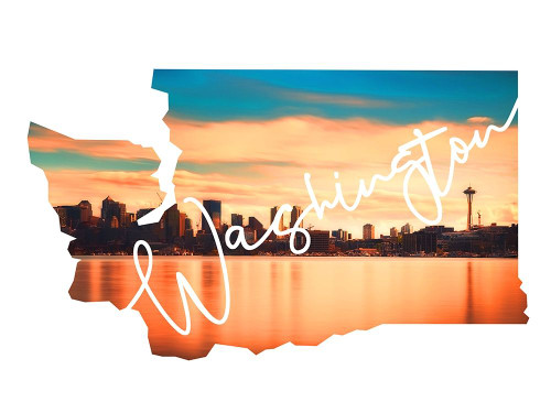 Washington City Poster Print by Mlli Villa # MVRC514B