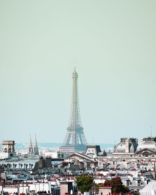 Eiffel Day Poster Print by Mlli Villa # MVRC505A
