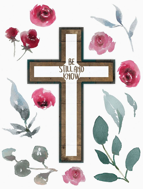 Be Still Cross Poster Print by Mlli Villa # MVRC500A