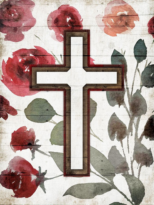 Cross Rose Mate Poster Print by Mlli Villa # MVRC501B